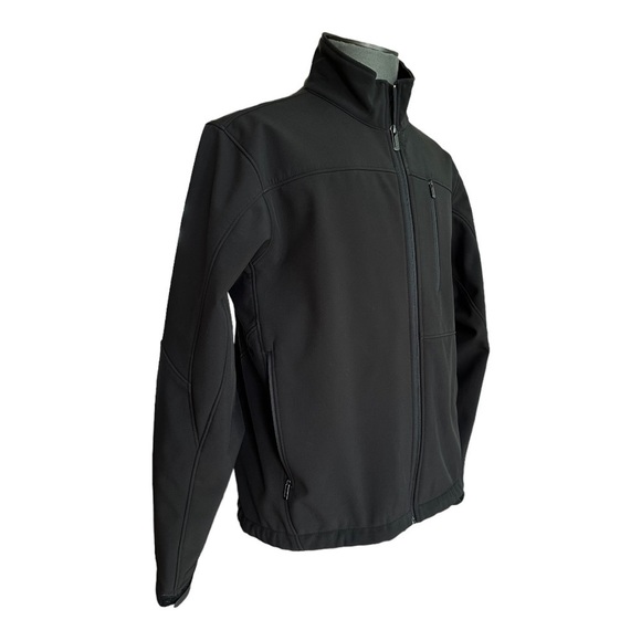 Men’s Windbreaker TUMI T-Tech Black Insulated Jacket Zip Up Collar Jacket Size L - Picture 3 of 10